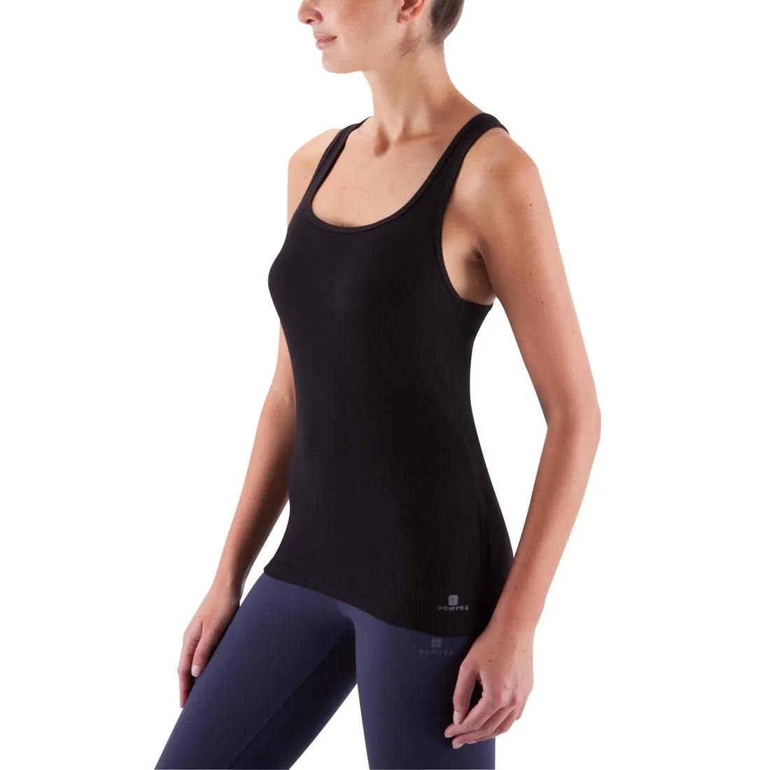 500 Women's Gentle Gym & Pilates Tank Top - Black
