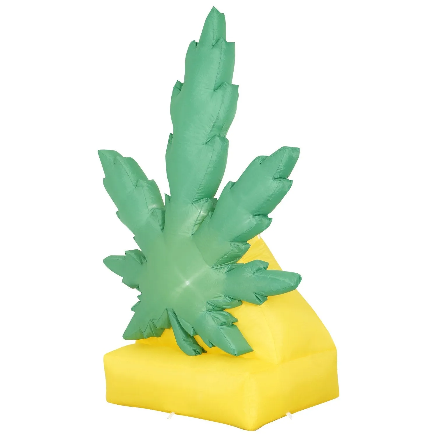 6 Ft Giant Pot Leaf Inflatable Yard Decoration with Built-in Bulbs, Tie-Downs, and Powerful Fan