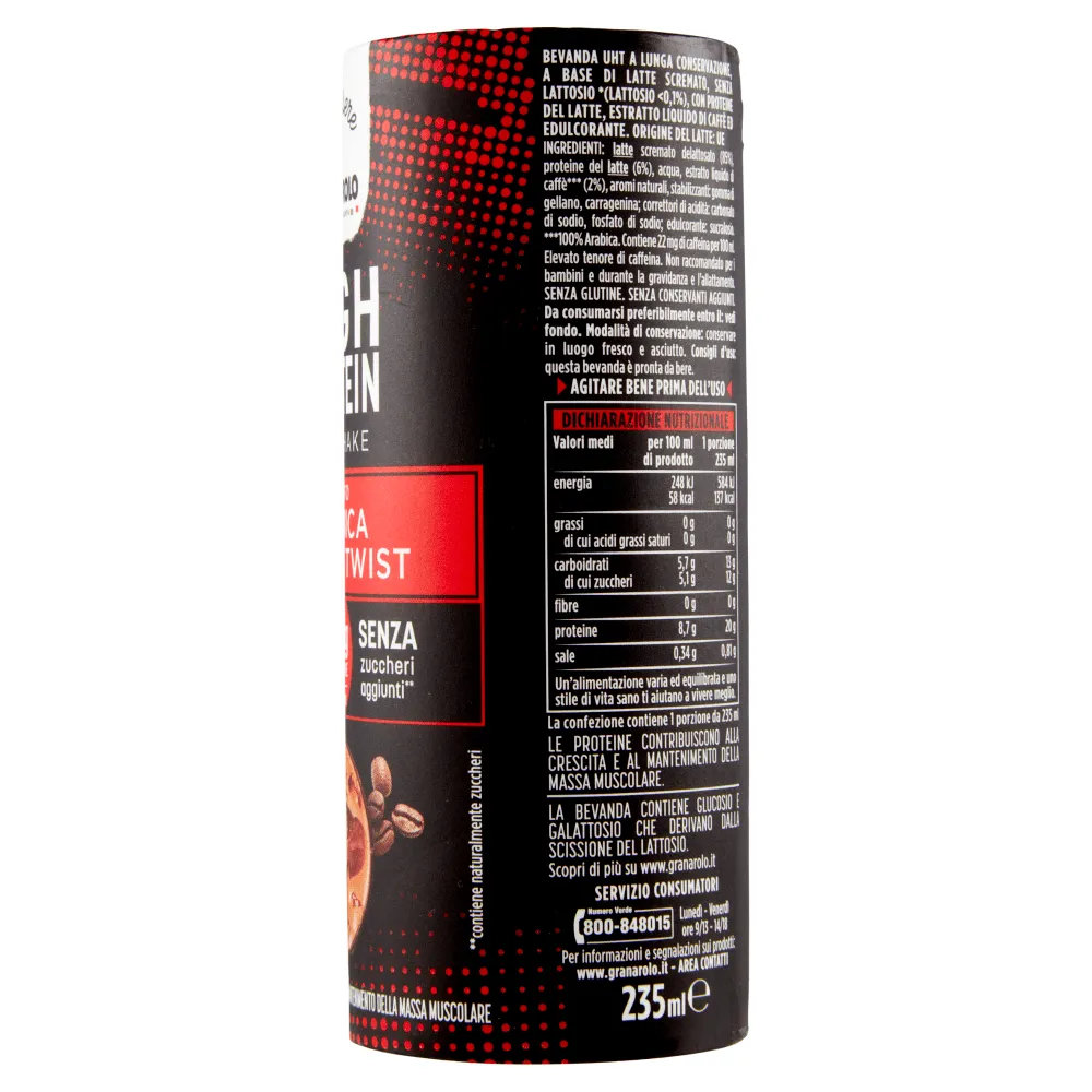 6x Granarolo Benessere HIGH PROTEIN Milkshake gusto ARABICA COFFEE TWIST