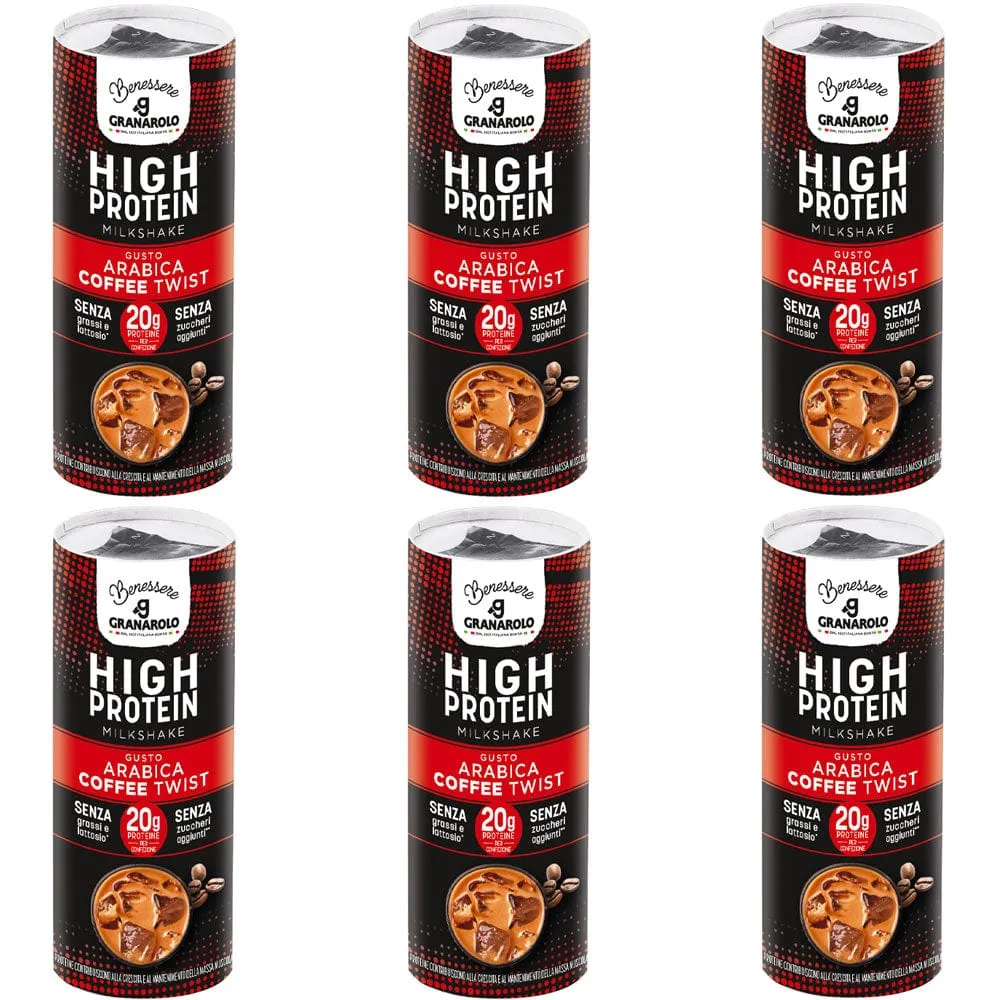 6x Granarolo Benessere HIGH PROTEIN Milkshake gusto ARABICA COFFEE TWIST