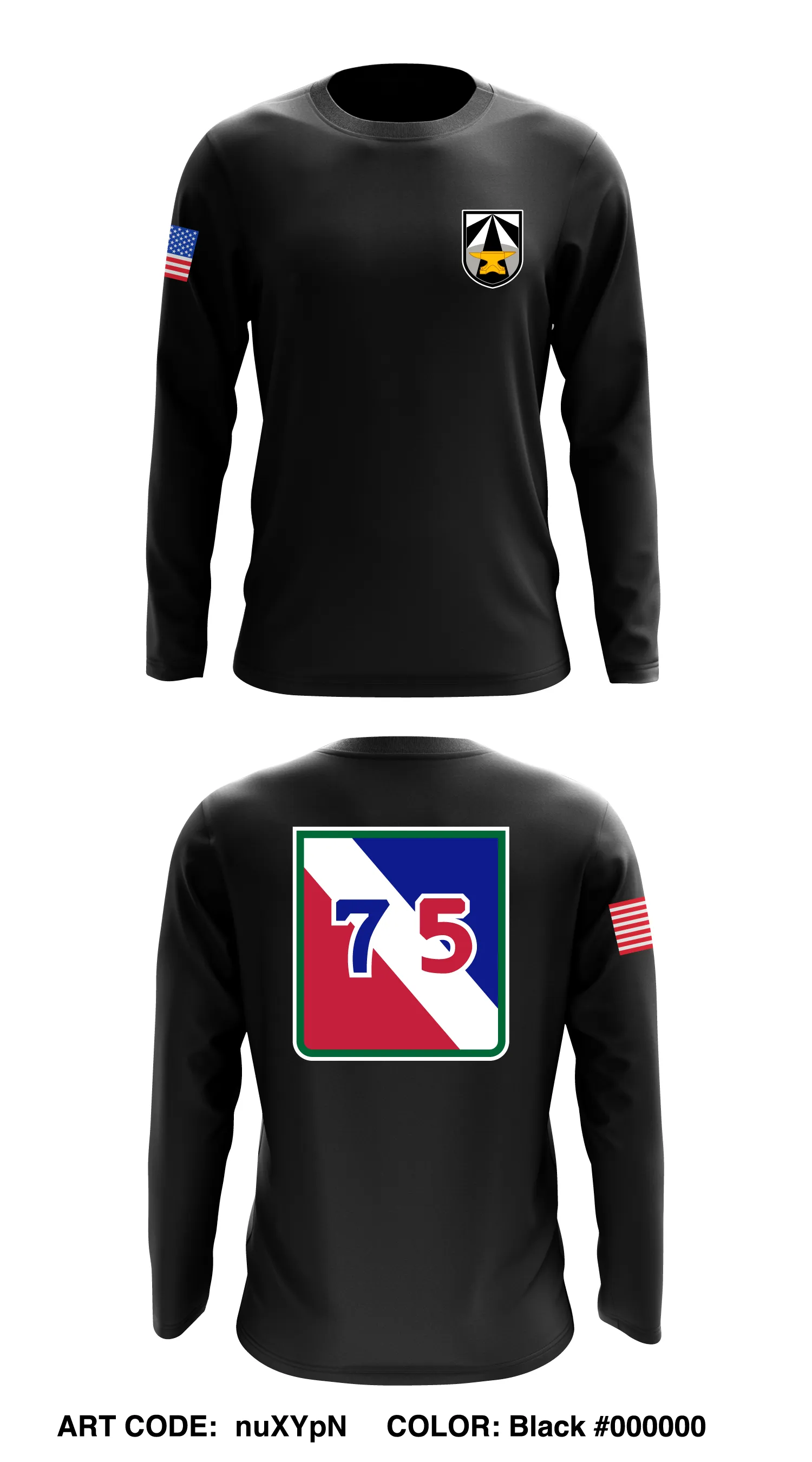 75th Innovation Command Core Men's LS Performance Tee - nuXYpN