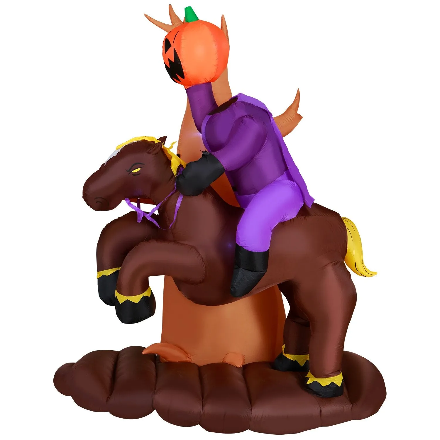 8 ft Headless Horseman with Jack O' Lantern Head Halloween Inflatable