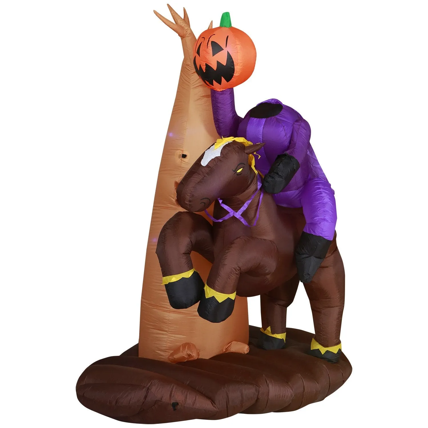 8 ft Headless Horseman with Jack O' Lantern Head Halloween Inflatable