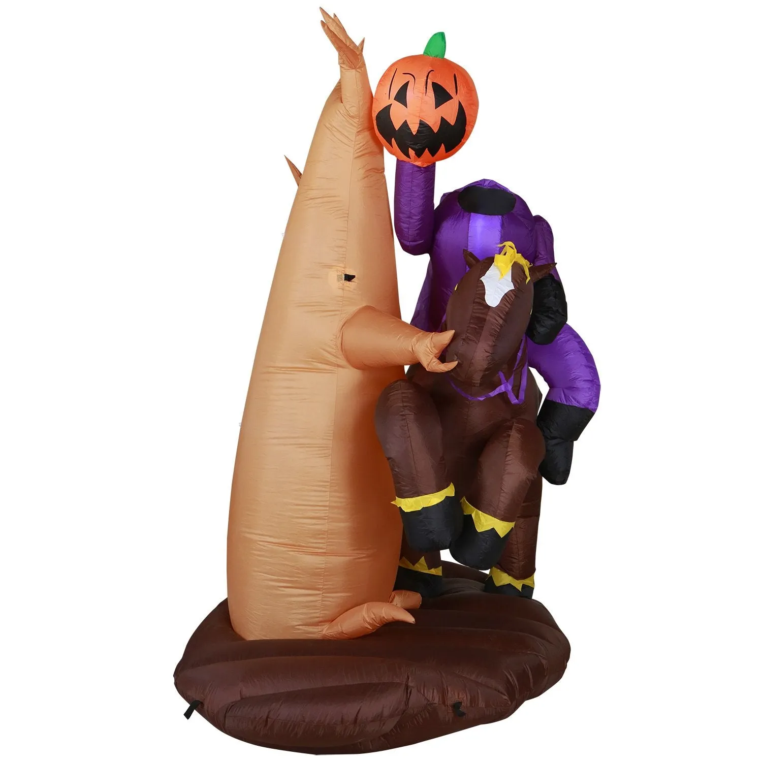 8 ft Headless Horseman with Jack O' Lantern Head Halloween Inflatable