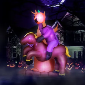 8 ft Headless Horseman with Jack O' Lantern Head Halloween Inflatable