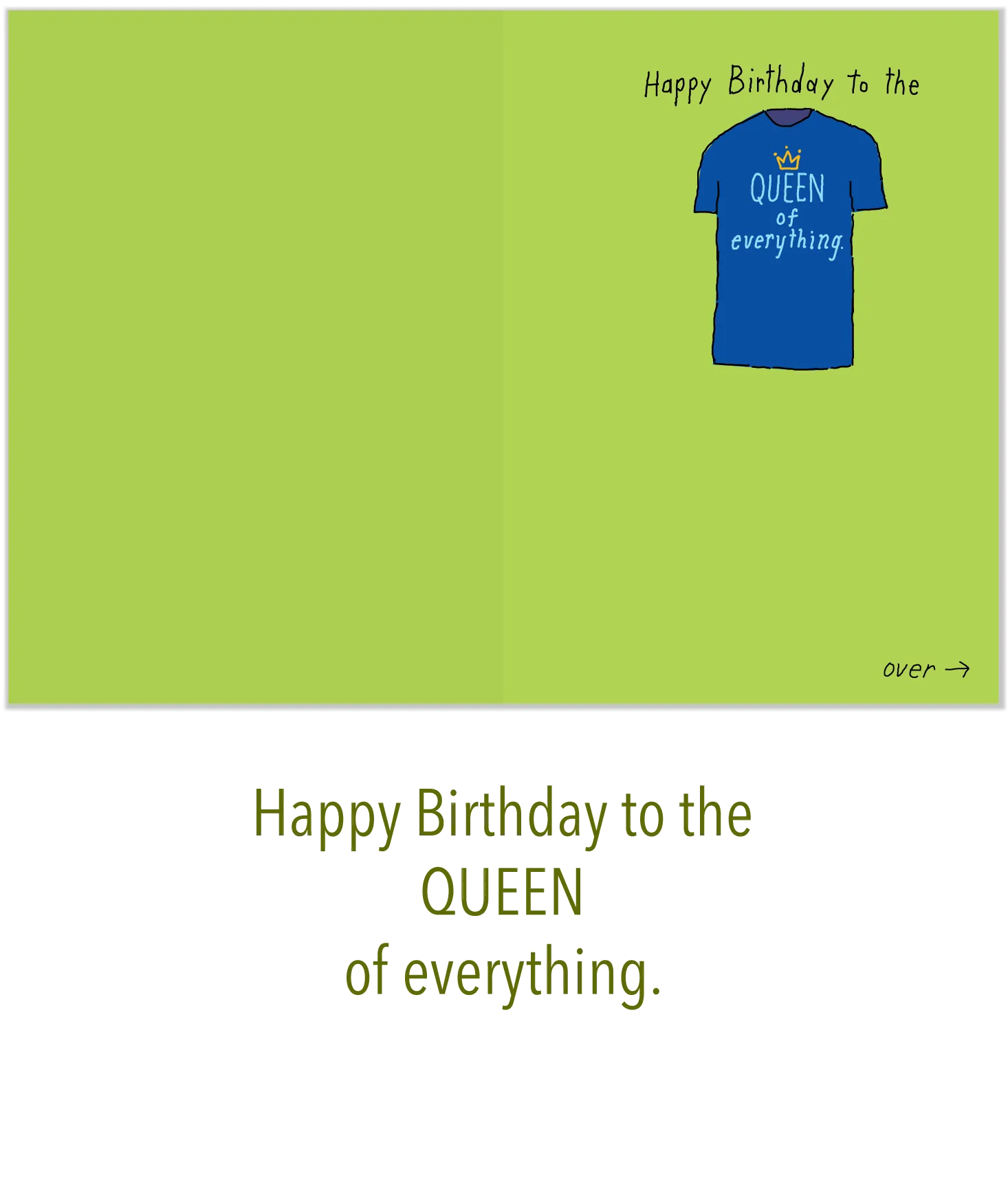 855 Queen of Everything (Birthday Card)