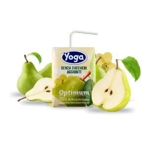 8x Yoga Optimum Brik Pera senza zuccheri aggiunti Birnenfruchtsaft ohne Zuckerzusatz 3x200ml