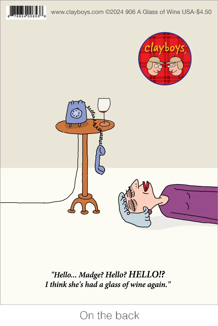 906 A Glass of Wine (Birthday Card)