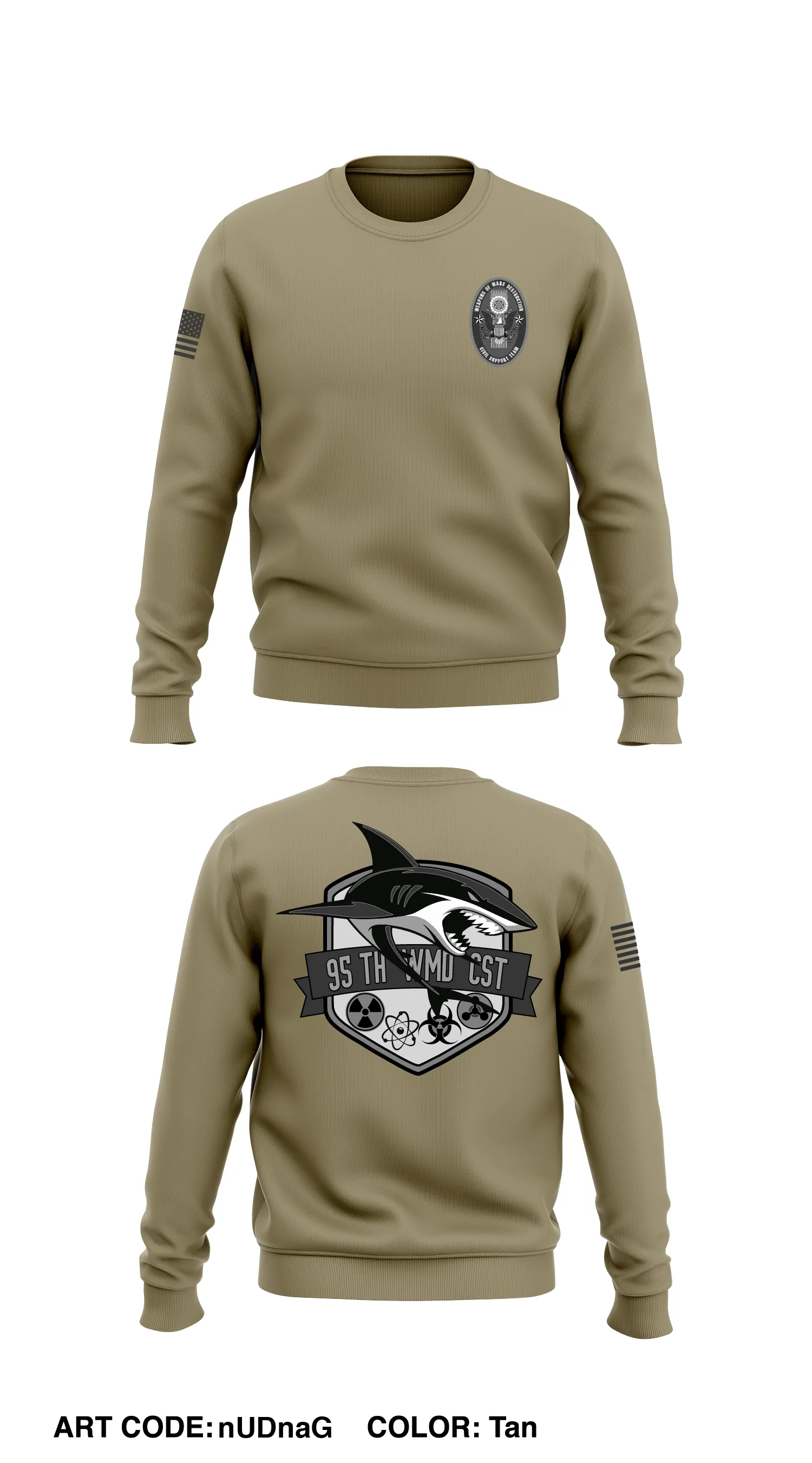 95th WMD CST Store 1 Core Men's Crewneck Performance Sweatshirt - nUDnaG