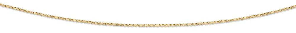 9ct Yellow Gold Silver Infused Belcher Necklace