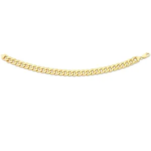 9ct Yellow Gold Silver Infused Bracelet 23cm
