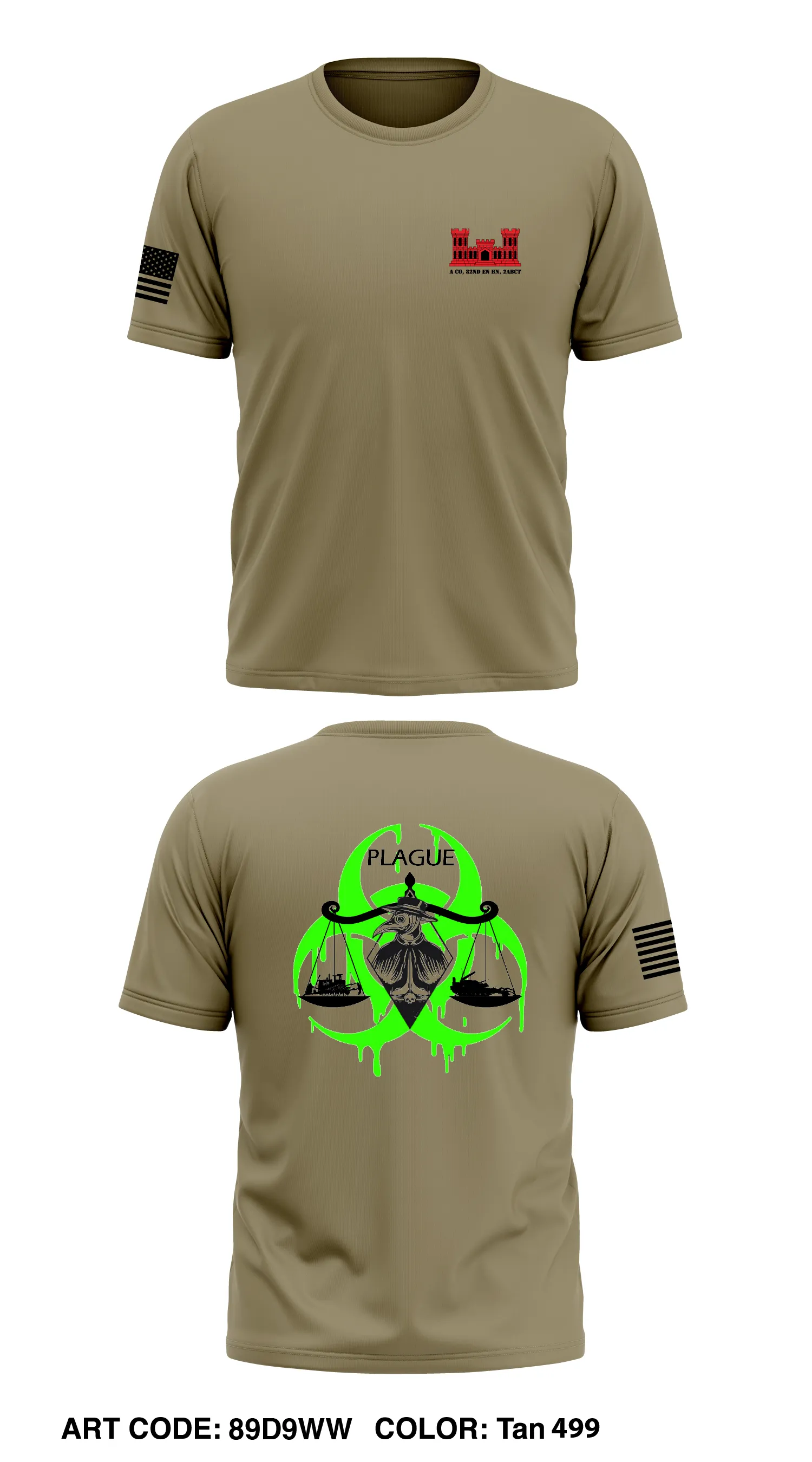 A co, 82nd EN BN, 2ABCT Core Men's SS Performance Tee - 89D9WW
