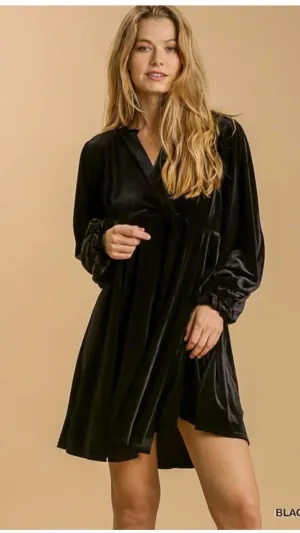 A Moment Like This Velvet Dress-3 Colors Available