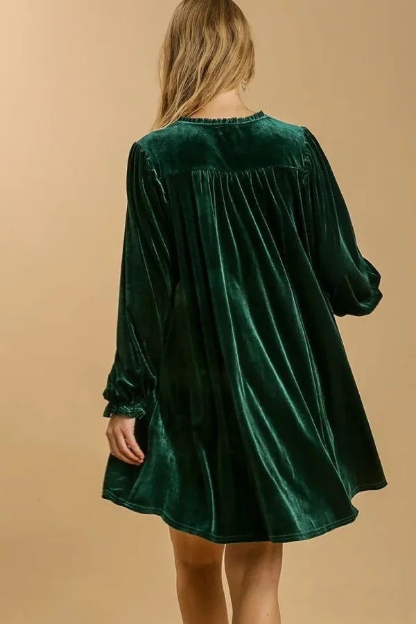 A Moment Like This Velvet Dress-3 Colors Available