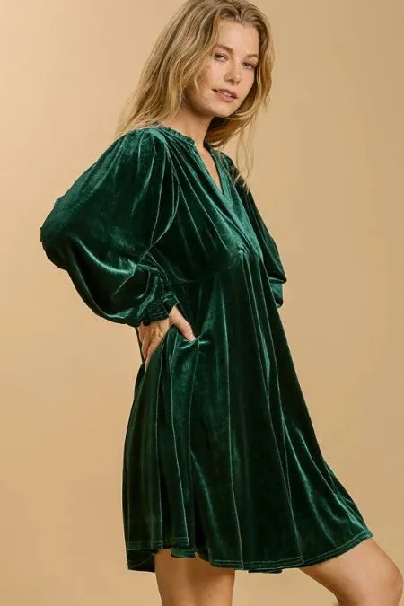 A Moment Like This Velvet Dress-3 Colors Available