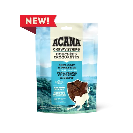 Acana Chewy Strips Skin, Coat and Digestive Support Salmon Recipe Dog Treats