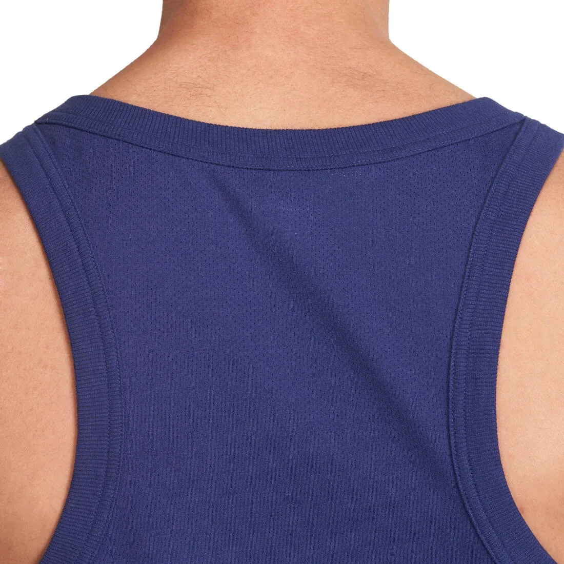 Active Team Regular-Fit Micro-Perforated Fitness Tank Top - Dark Blue