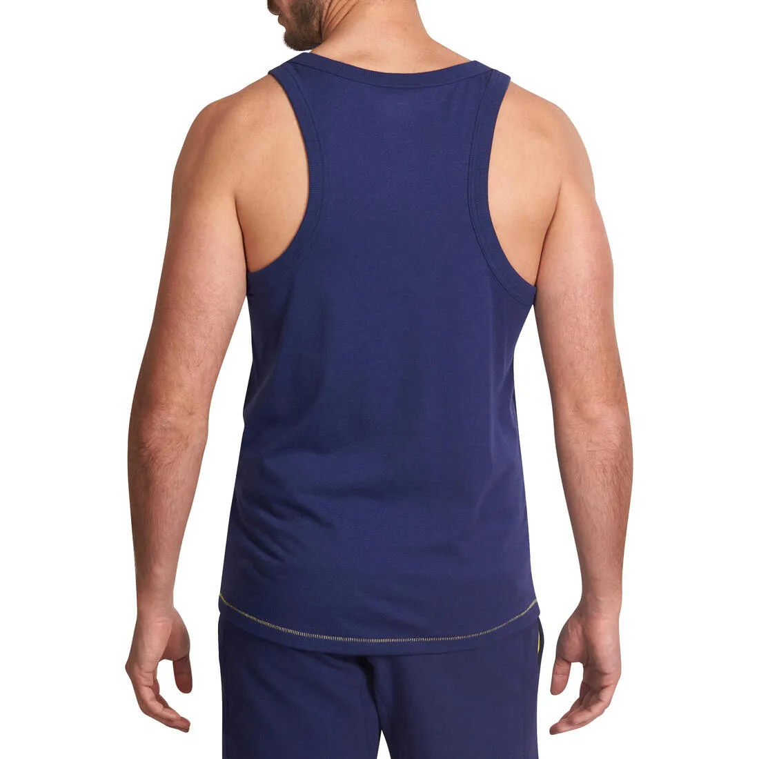 Active Team Regular-Fit Micro-Perforated Fitness Tank Top - Dark Blue