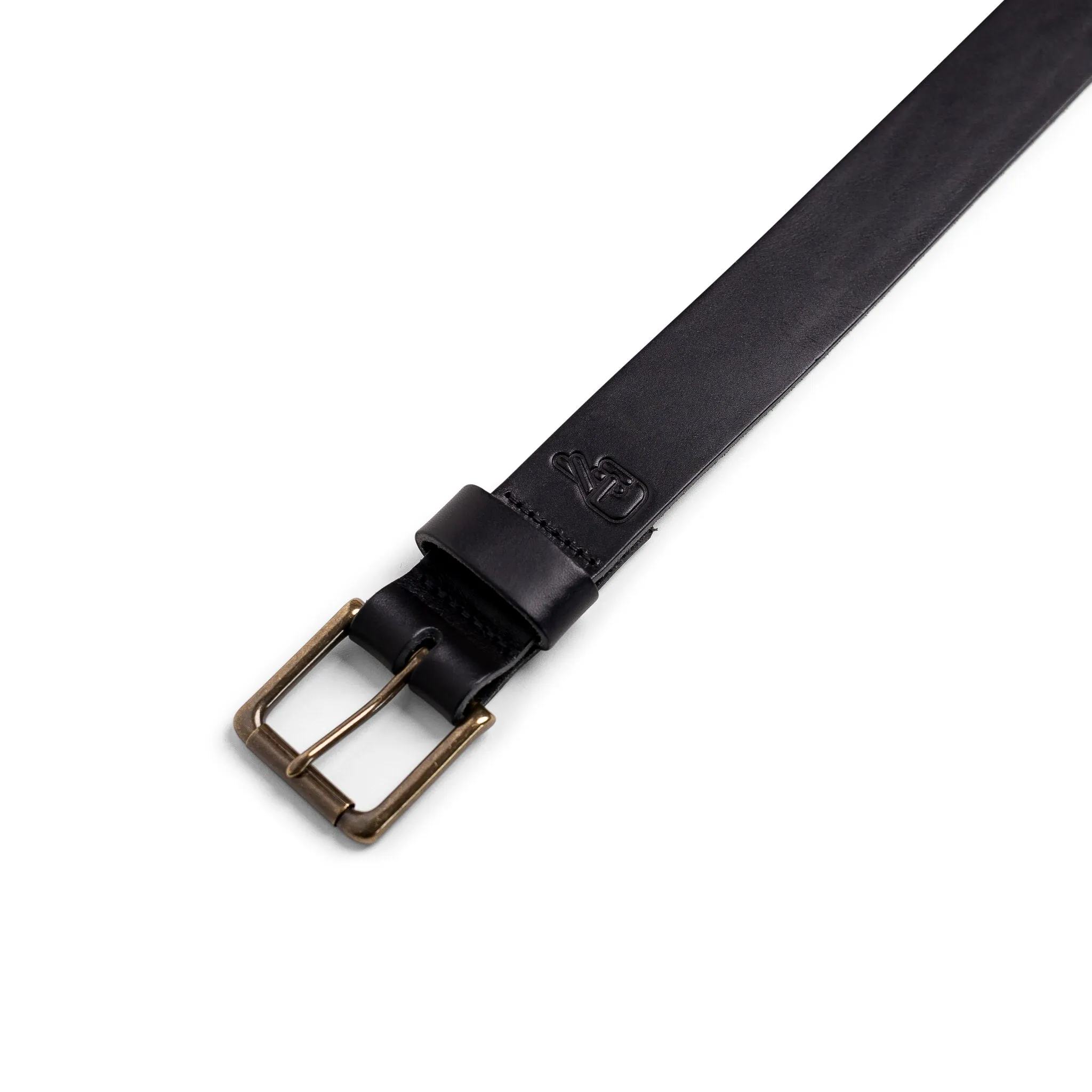 Adventure Leather Belt - Black Brass