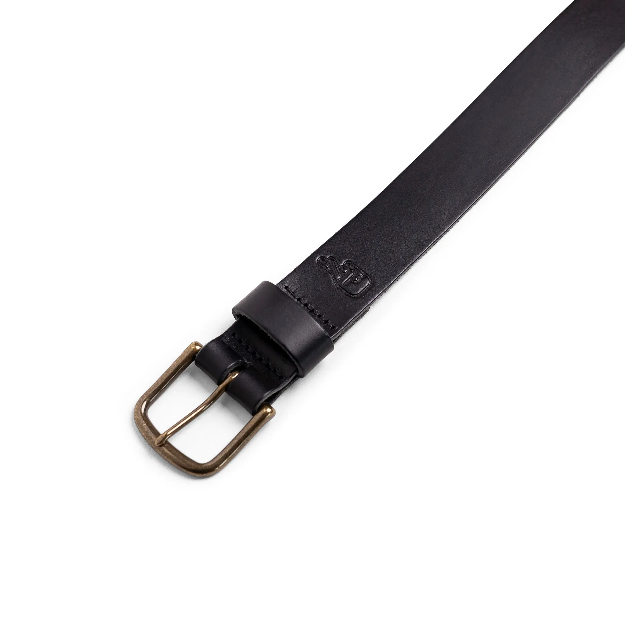 Adventure Leather Belt - Black Brass