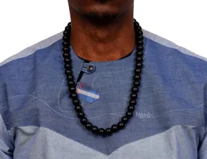 African Wood Necklace Black