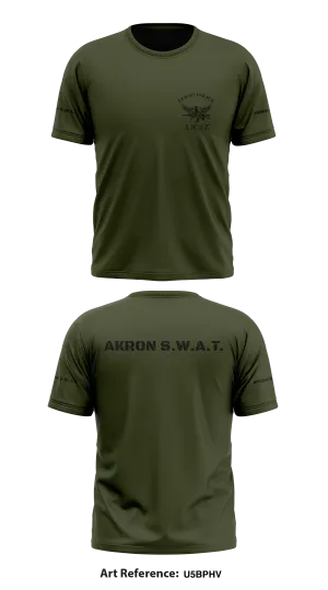 Akron Police SWAT Core Men's SS Performance Tee - U5bPhV