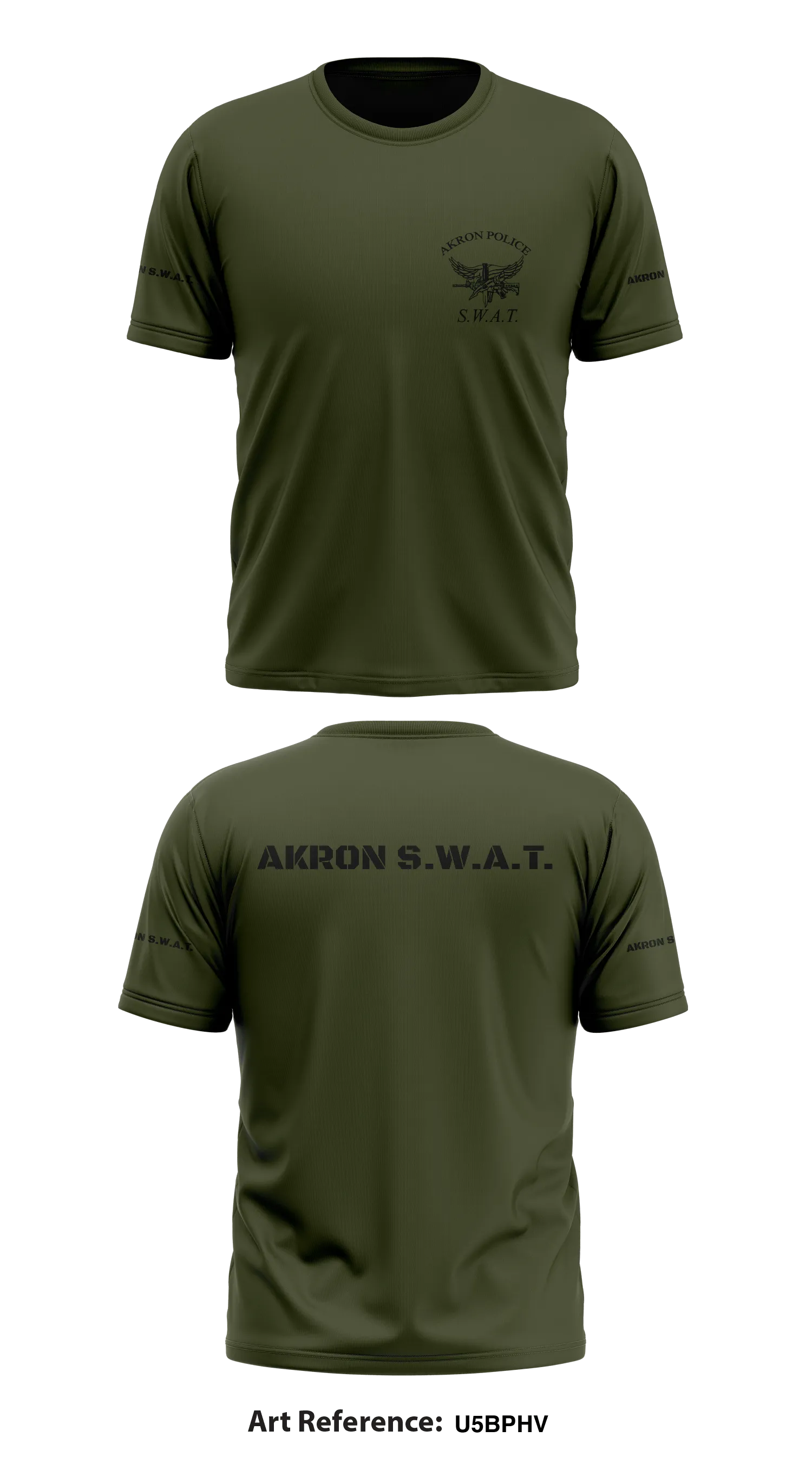 Akron Police SWAT Core Men's SS Performance Tee - U5bPhV