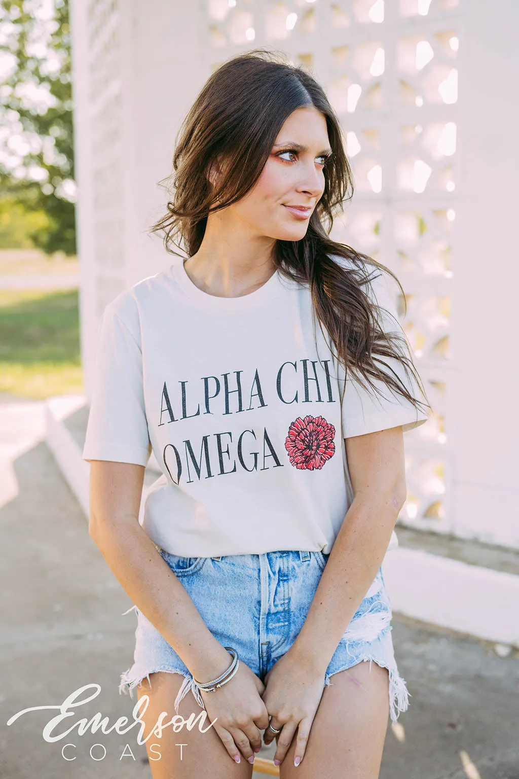 Alpha Chi Omega PR Simple Floral Tee