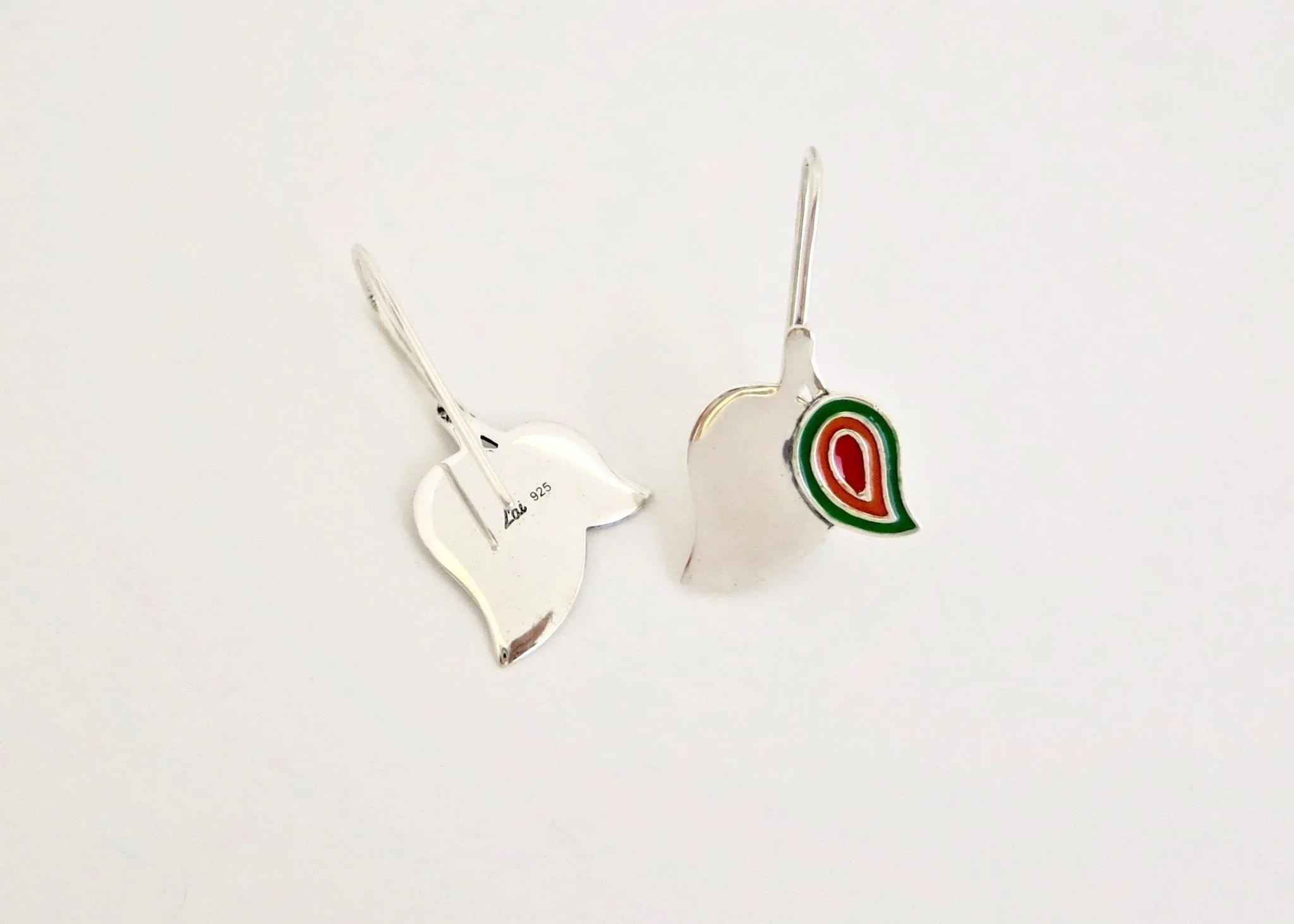 'Ambi' (mango) rectangular fish hook earrings