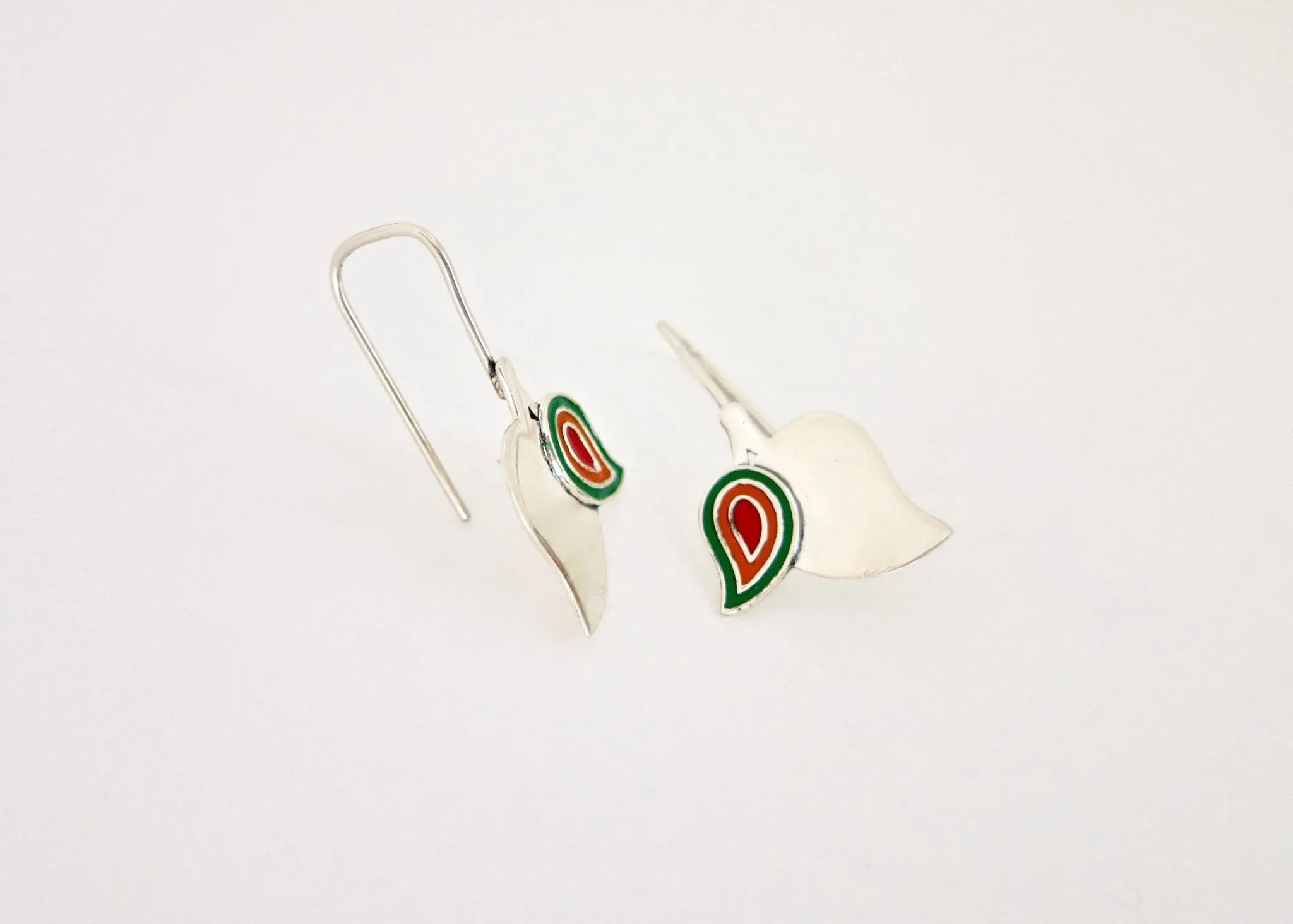 'Ambi' (mango) rectangular fish hook earrings
