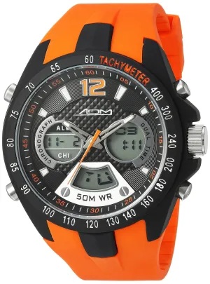 American Design Machine Men's ADS 4005 ORG Philadelphia Analog-Digital Display Japanese Quartz Orange Watch