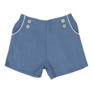 Analogie Button Shorts - Bright Blue