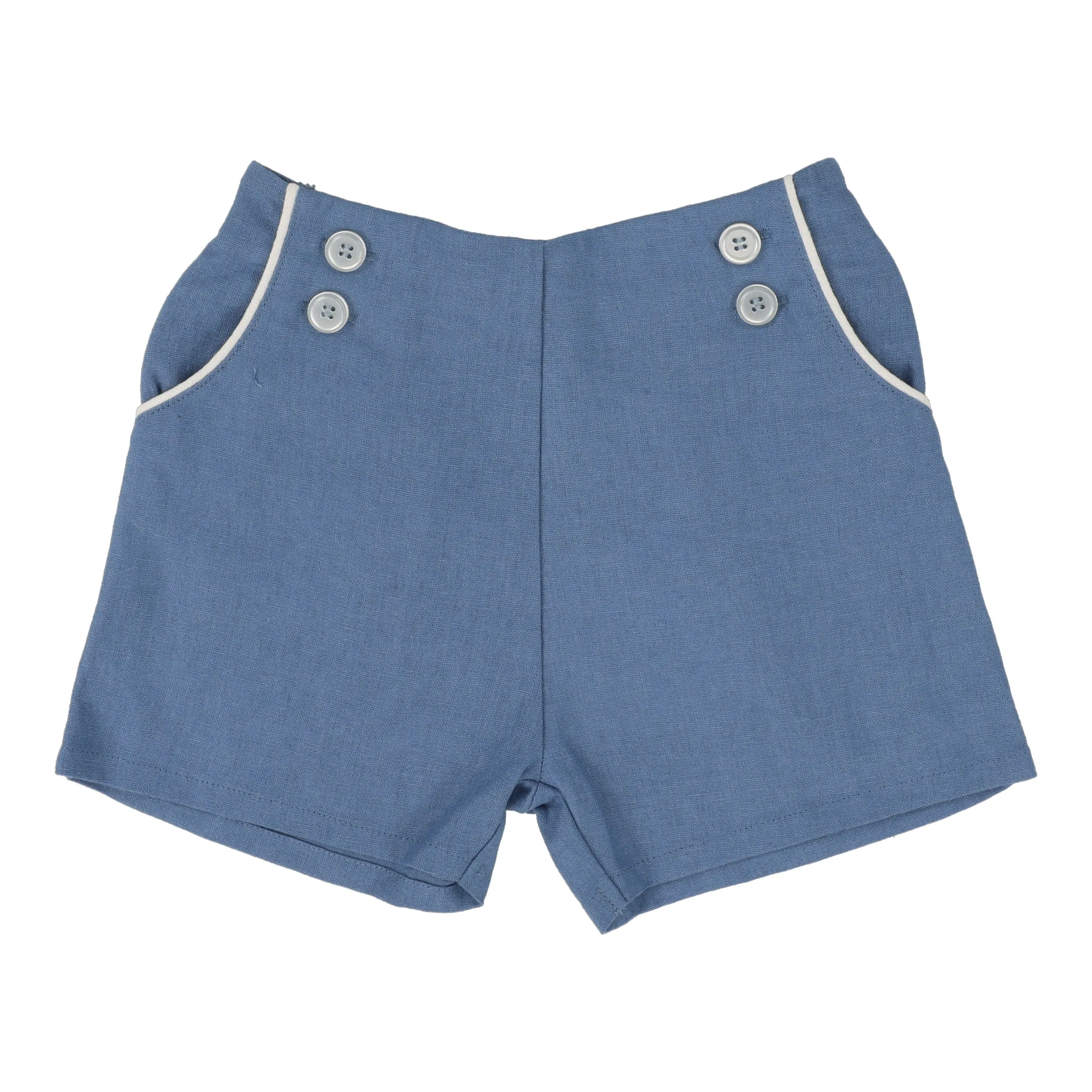 Analogie Button Shorts - Bright Blue