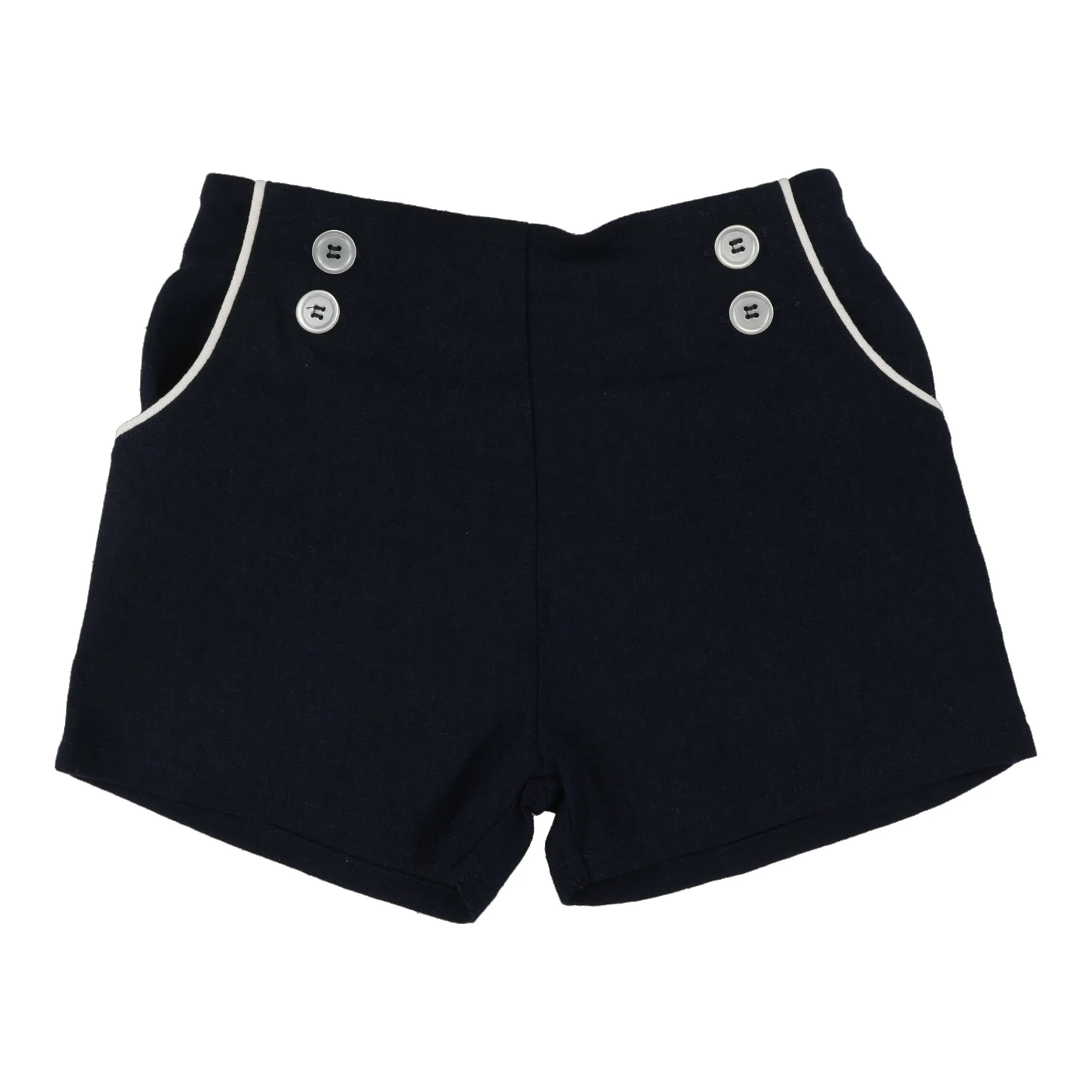 Analogie Button Shorts - Navy