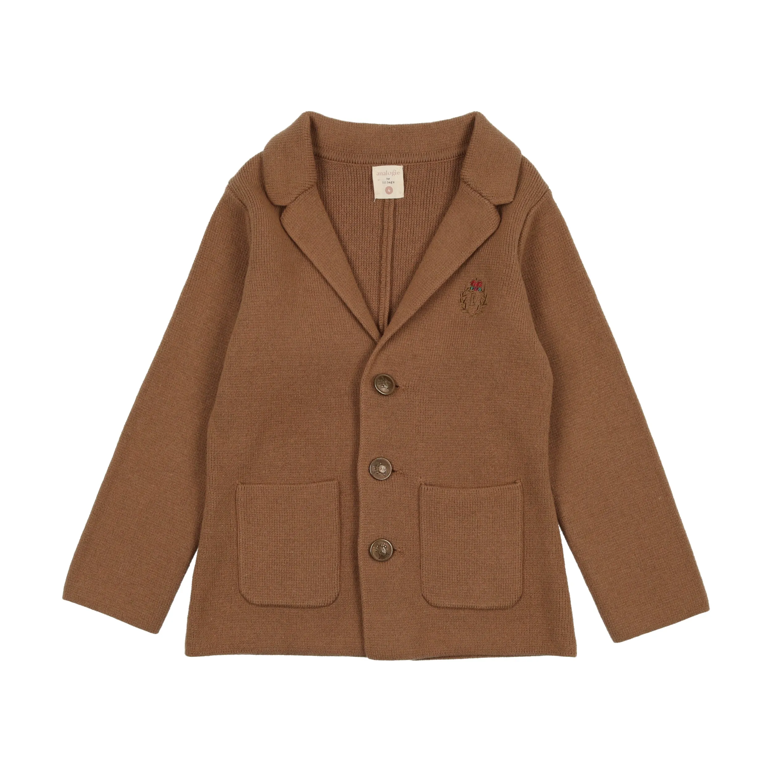 Analogie Crest Knit Blazer - Camel