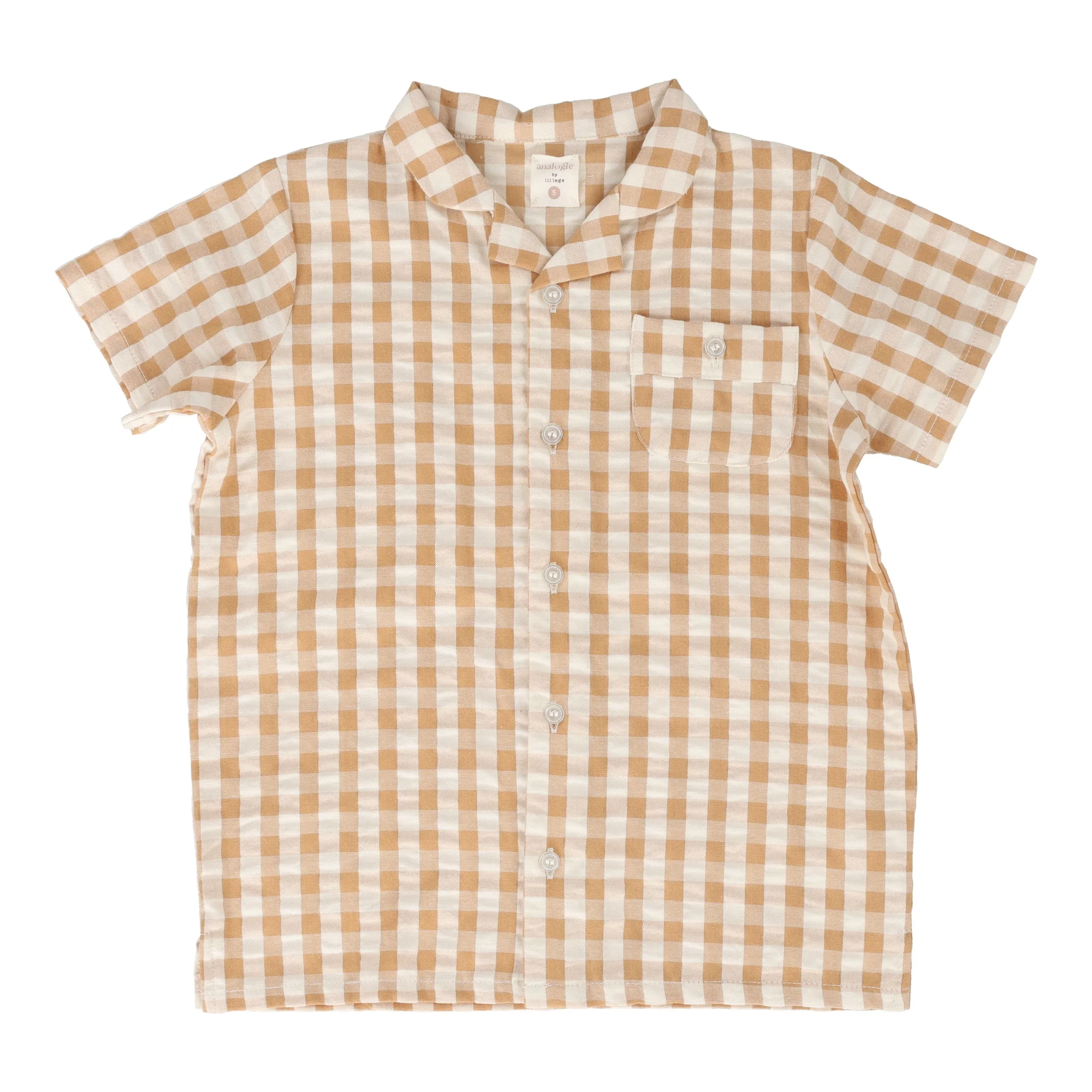 Analogie Gingham Collar Shirt - Golden