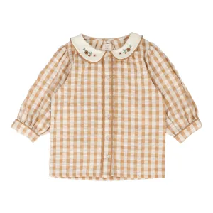 Analogie Gingham Girls Shirt - Golden