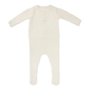Analogie Knit Collar Footie - Cream