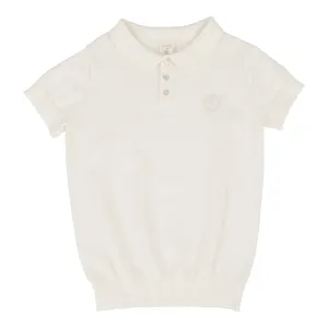 Analogie Knit Polo Short Sleeve - Winter White