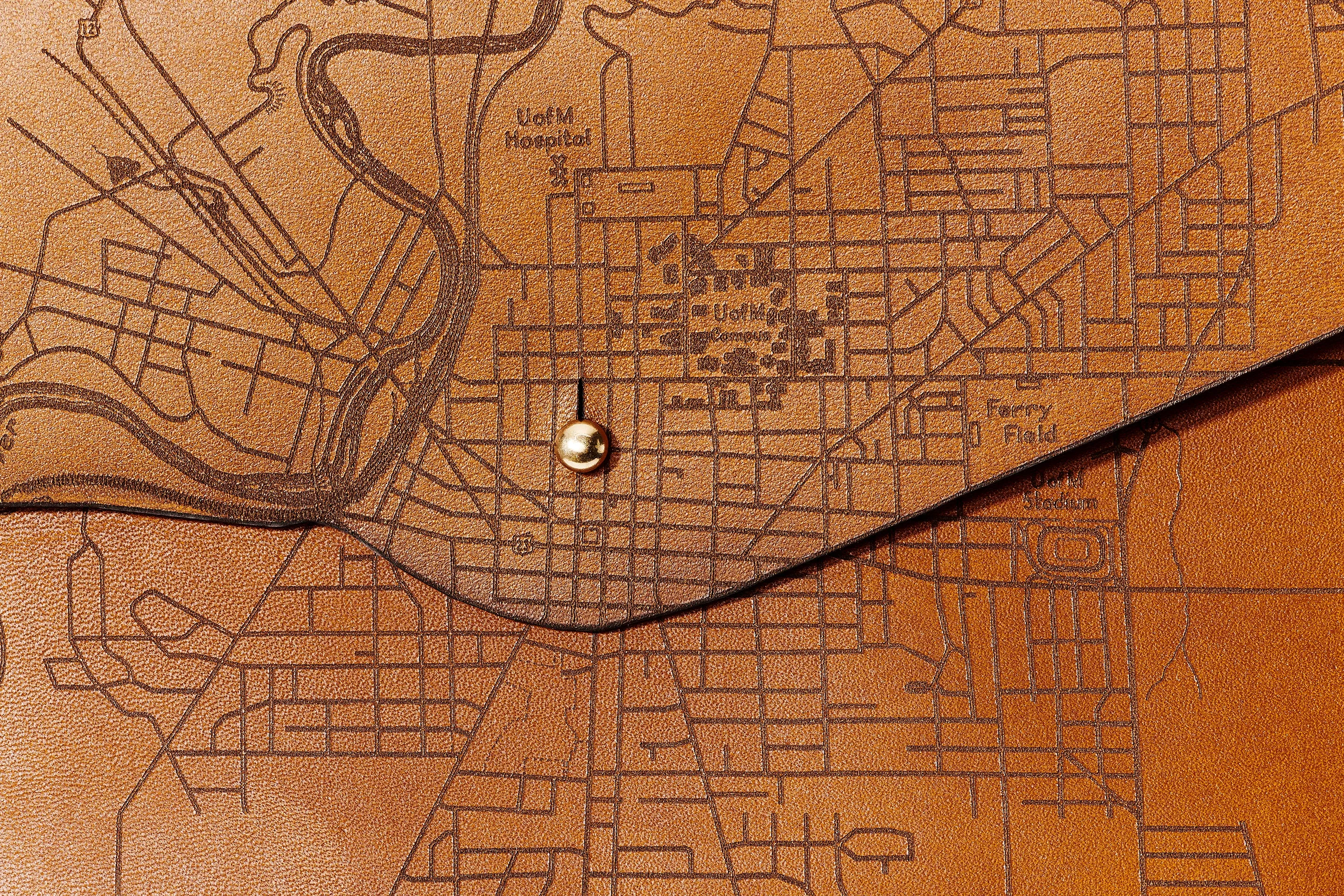 Ann Arbor Map Clutch