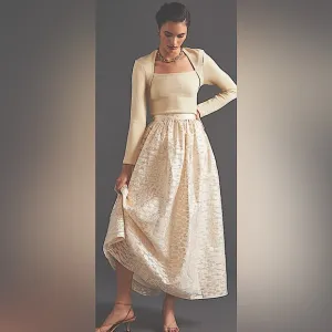 Anthropologie Burnout Shimmer Maxi Skirt