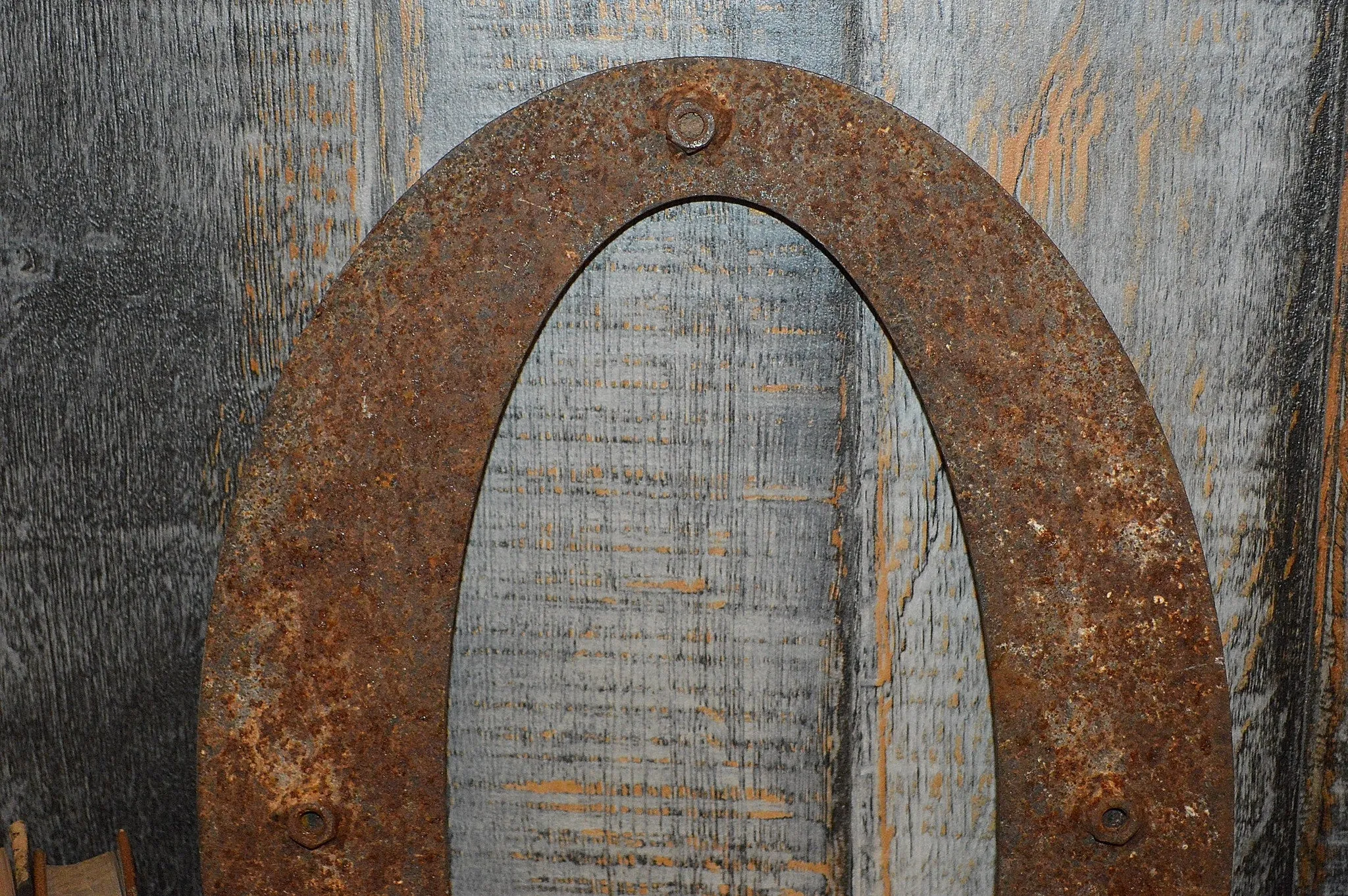 Antique Large Cast Iron Letter O Industrial Sign Signage 16"