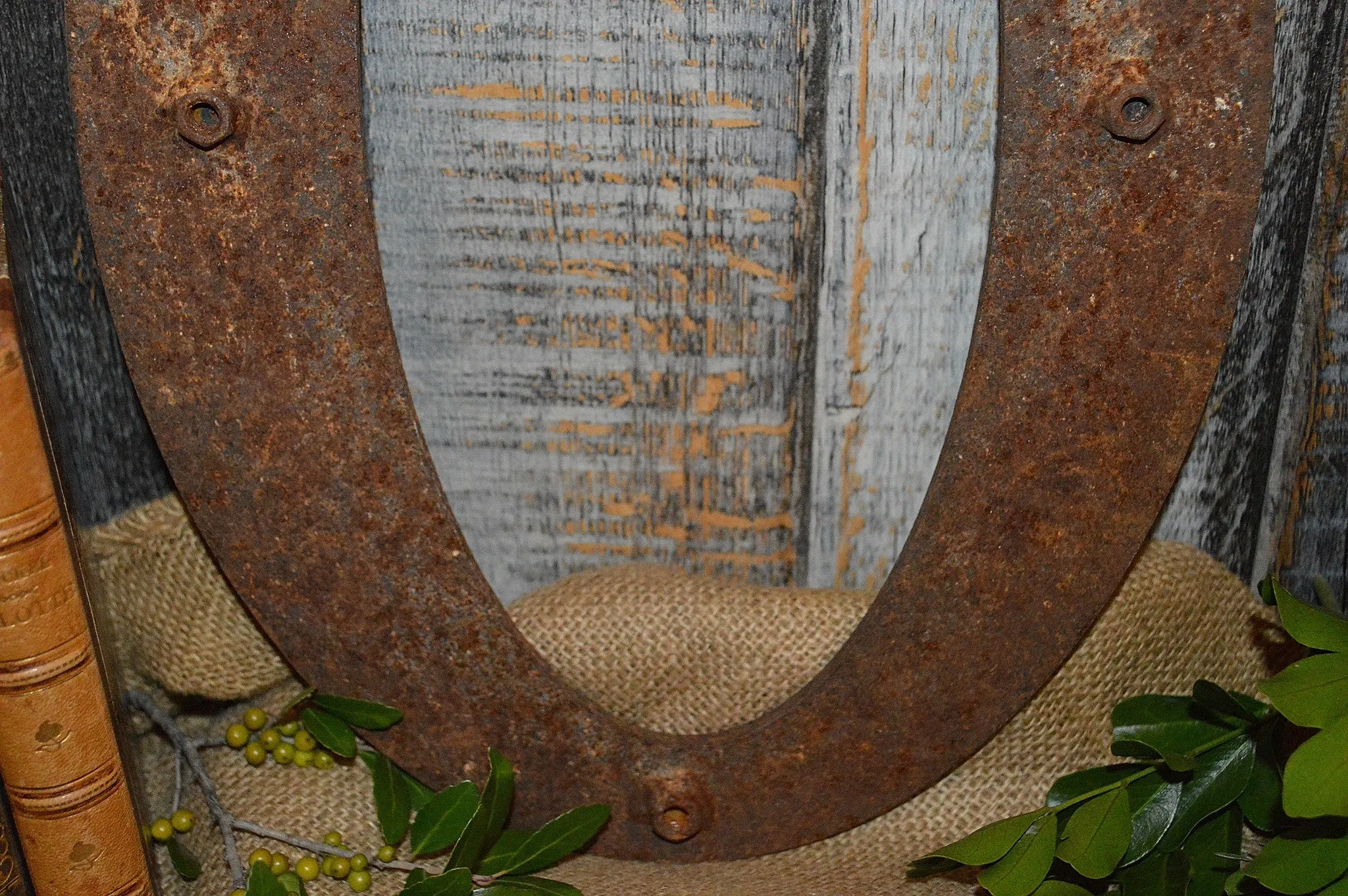 Antique Large Cast Iron Letter O Industrial Sign Signage 16"