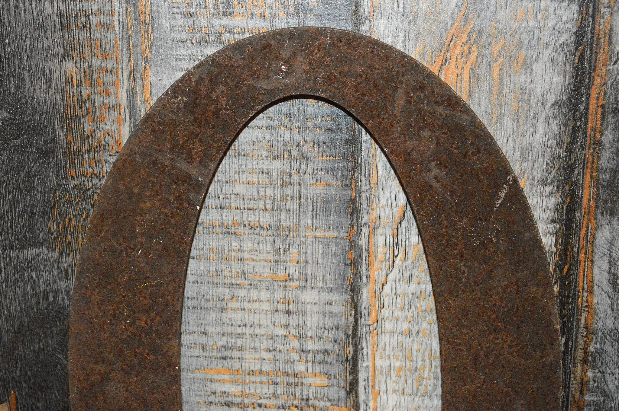 Antique Large Cast Iron Letter O Industrial Sign Signage 16"
