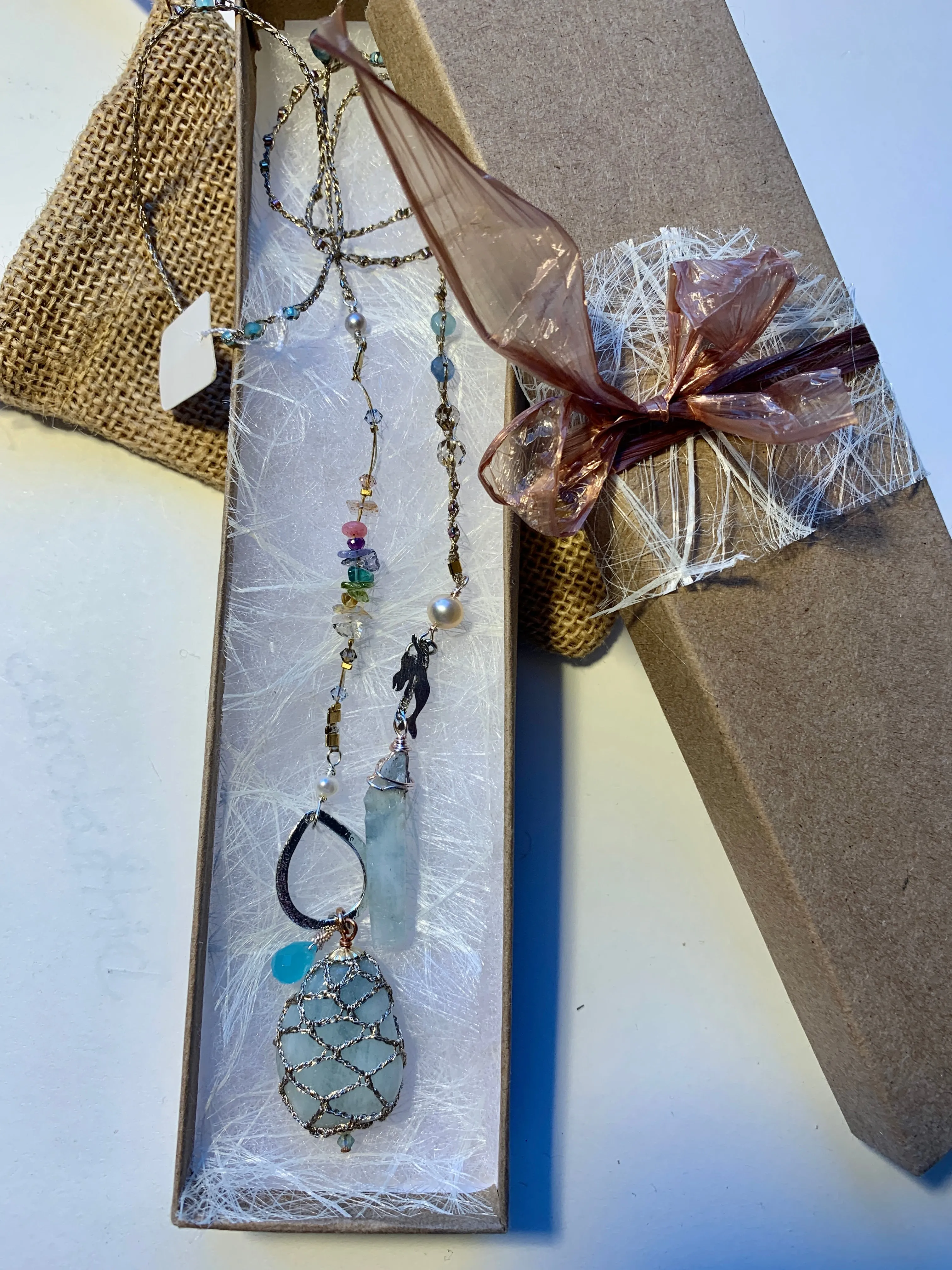 Aquamarine 7Chakras Lariat