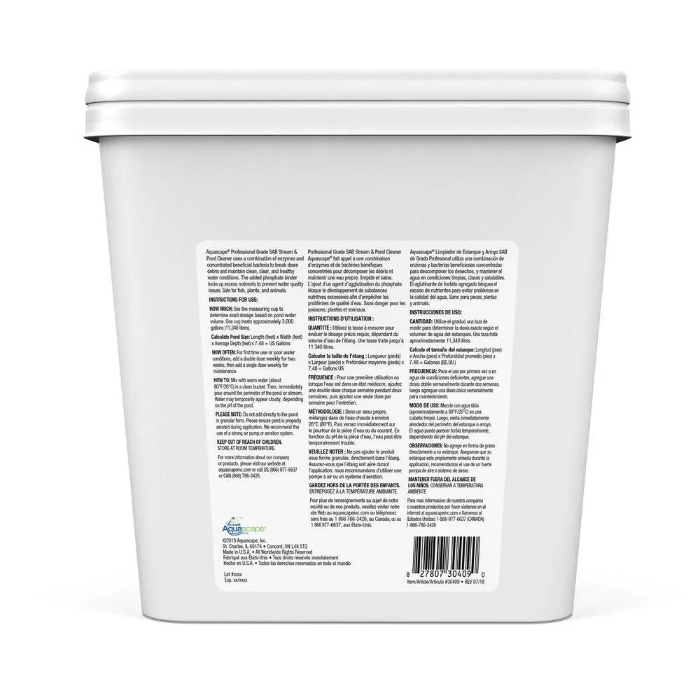 Aquascape PRO SAB Stream & Pond Cleaner (Dry) - 9 lb