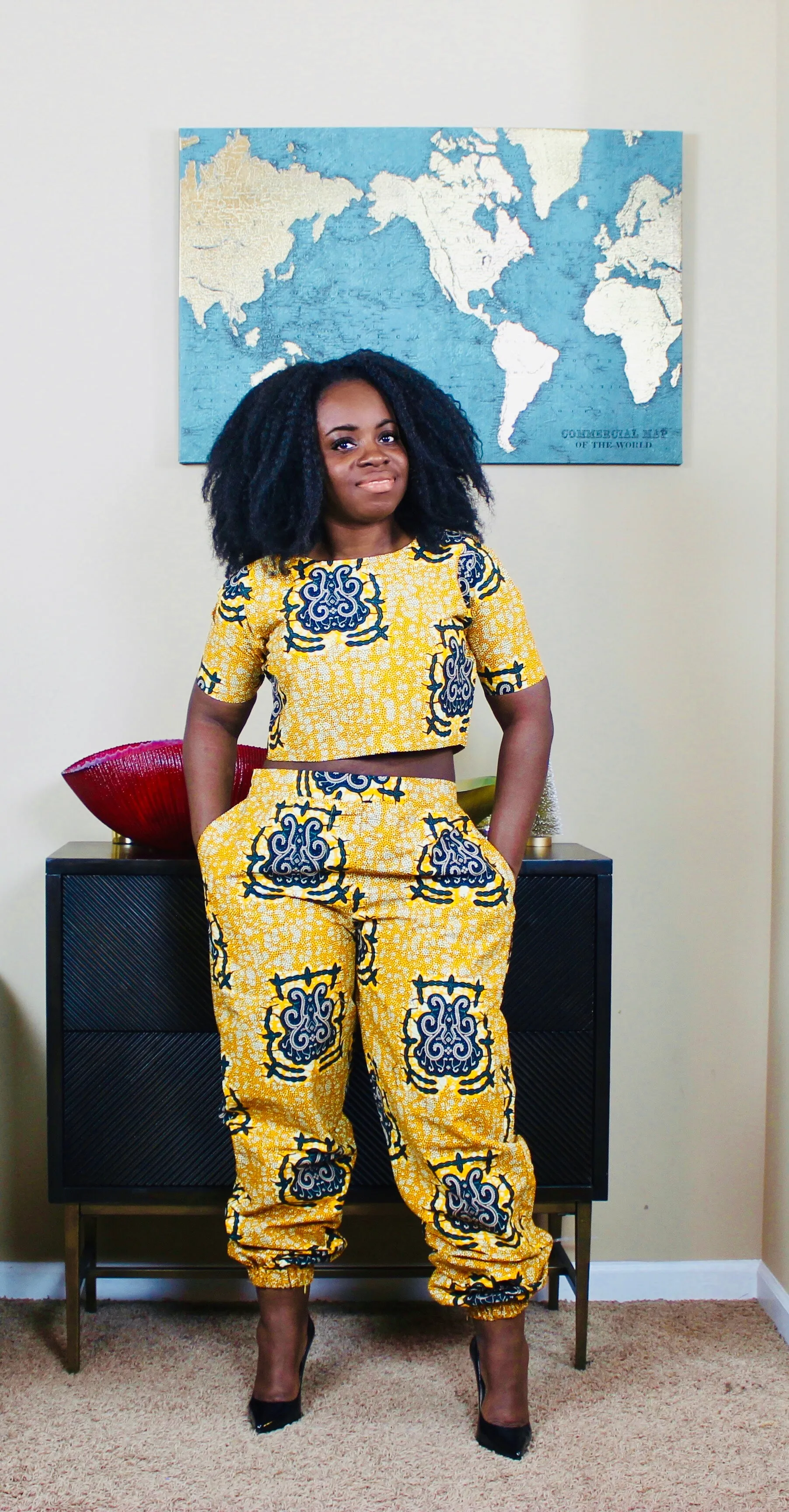 Aseda dressy joggers and crop top set