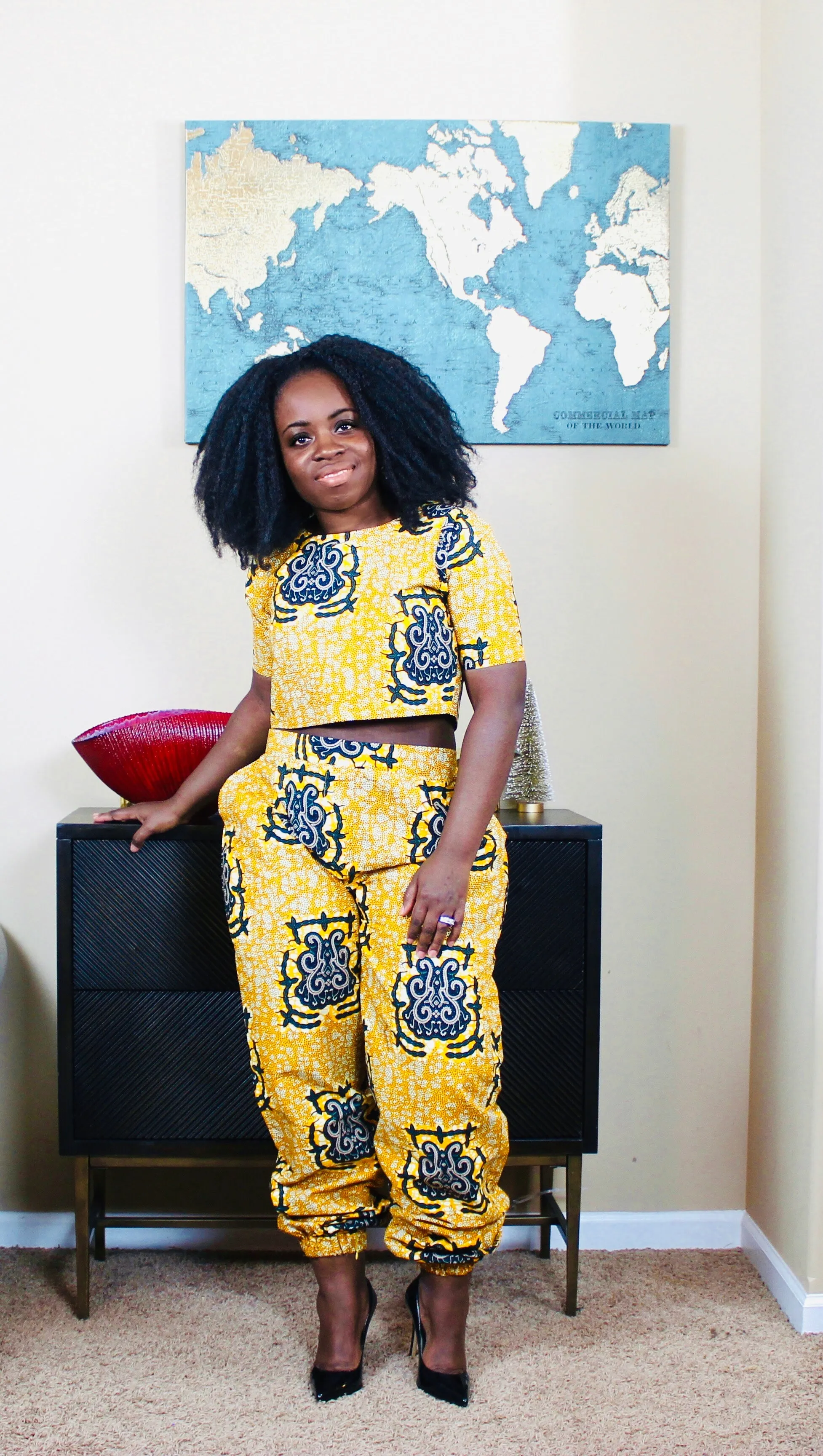 Aseda dressy joggers and crop top set
