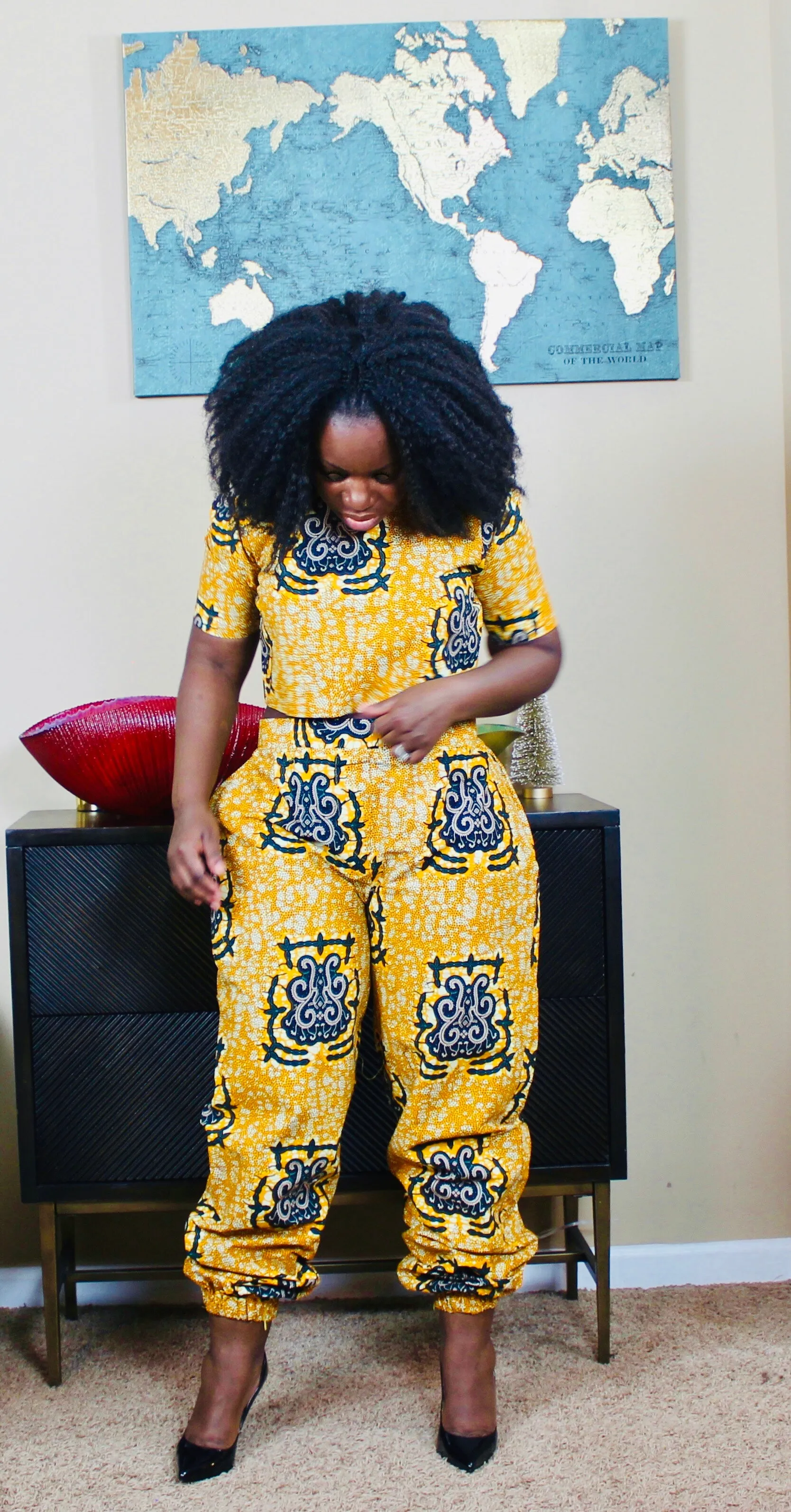 Aseda dressy joggers and crop top set