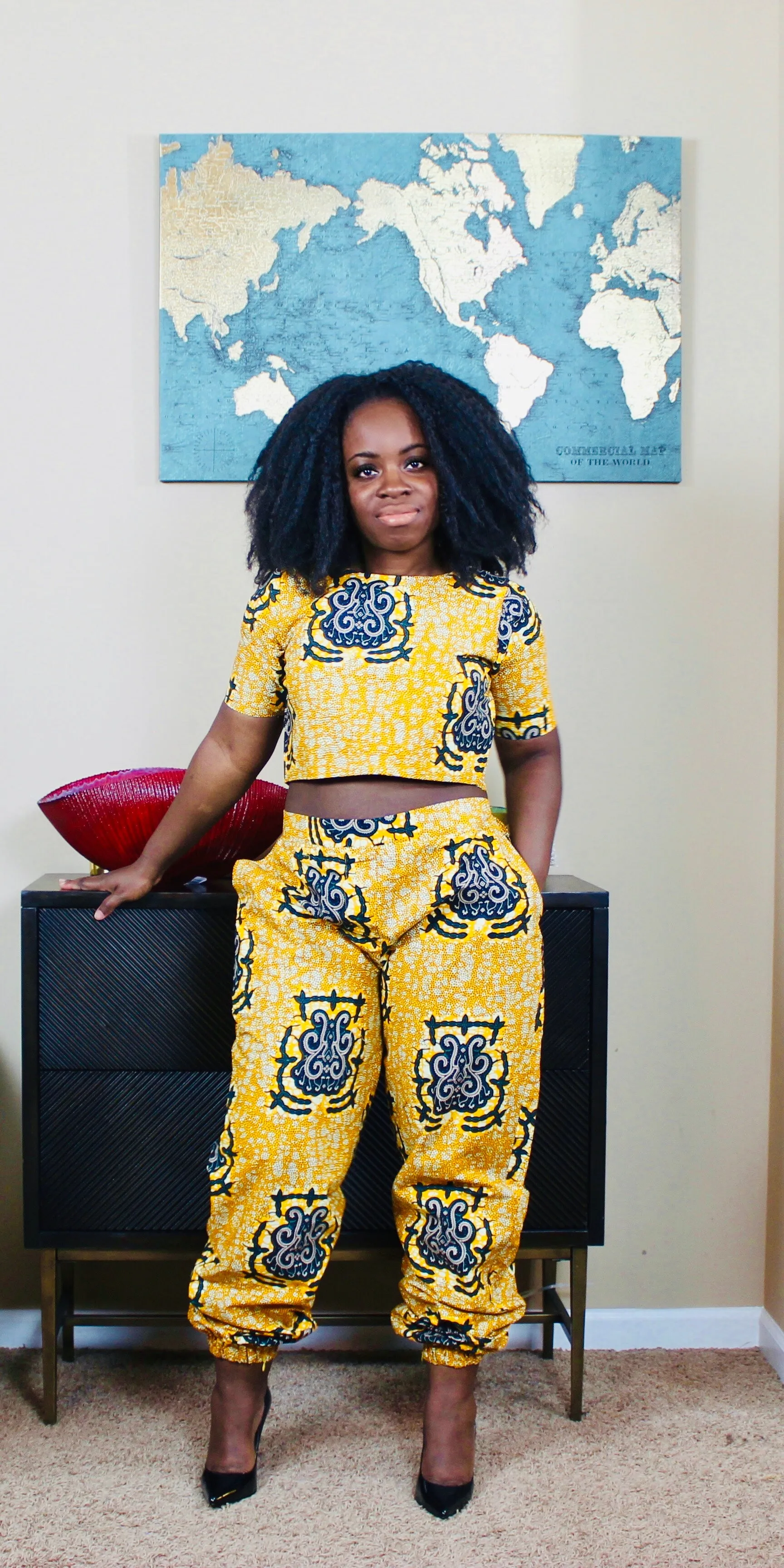 Aseda dressy joggers and crop top set